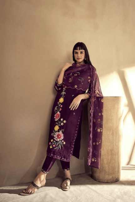 DEEP PURPLE COLOR STITCH SALWAR SUIT -SK0063